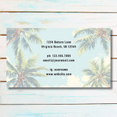 Tropische Kust Palmbomen Retro Beach Visitekaartje