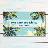 Tropische Kust Palmbomen Retro Beach Visitekaartje