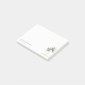 Tropische Kust Palmbomen Waterverf Blauw Groen Post-it® Notes (Schuin)