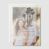 Tropische Kust Palmboom Schets Bruidsdouche Vellum Uitnodigingen (Offset (Koppel))