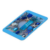 Tropische kust Seashell Holiday Kerstmis Magneet (Linkerzijde)