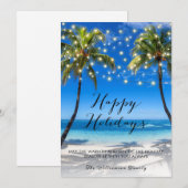 Tropische Kust Strand Kerstkaart (Voorkant / Achterkant)