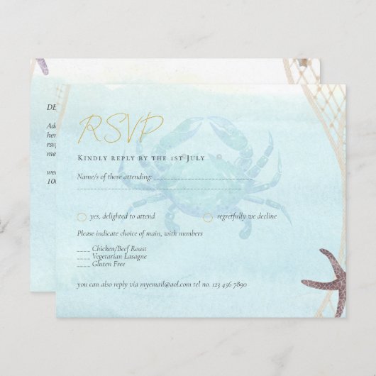 Tropische kustbestemming bruiloft (Voorkant / Achterkant)