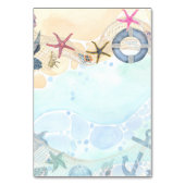 Tropische kustbestemming bruiloft kaart (Achterkant)