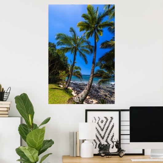 Tropische kustlijn 2 poster (Thuiskantoor)