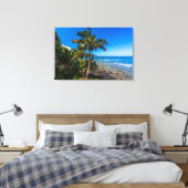 Tropische kustlijn canvas afdruk (Insitu (Slaapkamer))
