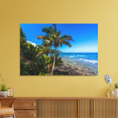 Tropische kustlijn canvas afdruk (Insitu (Woonkamer))