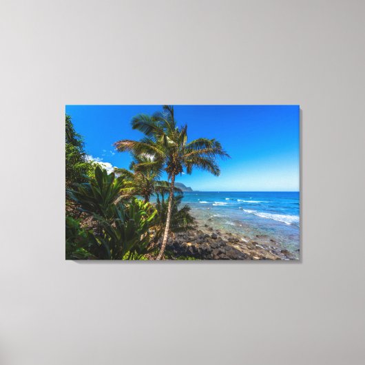 Tropische kustlijn canvas afdruk (Voorkant)