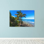 Tropische kustlijn canvas afdruk (Insitu (Houten vloer))