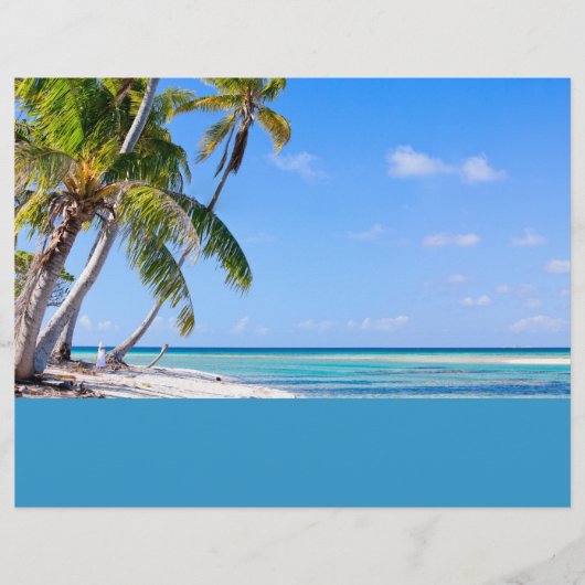 Tropische kustlijn flyer (Voorkant)