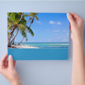 Tropische kustlijn flyer (Hand)