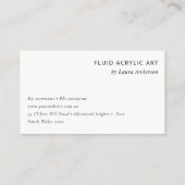 Tropische kustpalmbomen Waterverf Logo Visitekaartje (Achterkant)