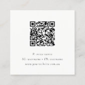 Tropische kustpalmbomen Waterverf QR-code Vierkante Visitekaartje (Achterkant)