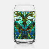 Tropische Kustschildpad Zee Blauwgroen Blauw Groen Blikvorm Glas (Links)