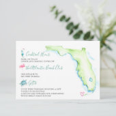 Tropische kuststaat Florida — Invoegen details Informatiekaartje (Staand voorkant)