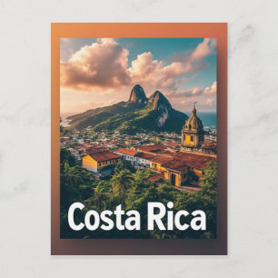 Tropische Kuststad in Costa Rica Briefkaart