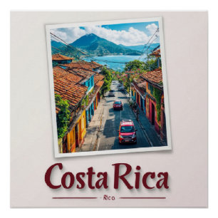 Tropische Kuststad in Costa Rica Perfect Poster