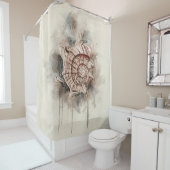 Tropische kuststrook verven douchegordijn (In situ)