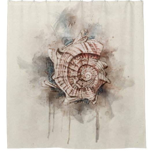 Tropische kuststrook verven douchegordijn (Voorkant)