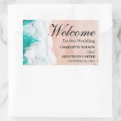 Tropische kuststrook Welkom tas Rechthoekige Sticker (Tas)