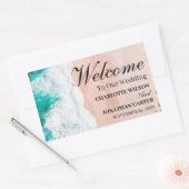 Tropische kuststrook Welkom tas Rechthoekige Sticker (Envelop)