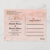 Tropische kuststrook Zee bruiloft Opslaan datum Briefkaart (Achterkant)