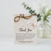 Tropische kuststropdas bedankt briefkaart (Staand voorkant)