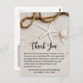 Tropische kuststropdas bedankt briefkaart (Voorkant / Achterkant)