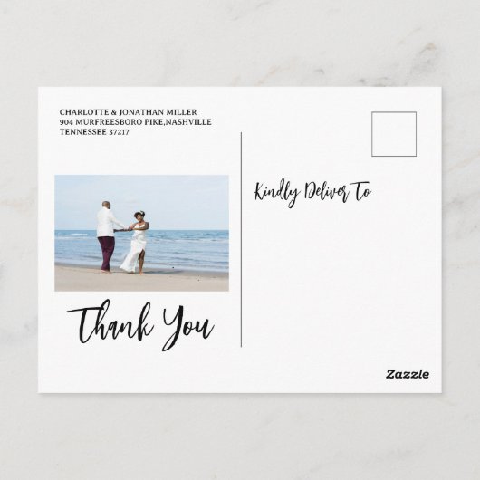 Tropische kuststropdas bedankt briefkaart (Achterkant)