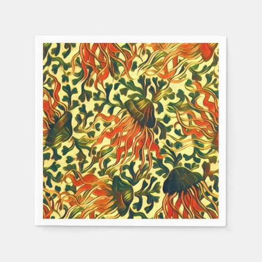 Tropische kwal onderwater Zee Fine Art Servet (Voorkant)