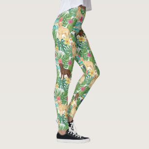 Tropische Labrador Retriever Strand Sfeer Leggings
