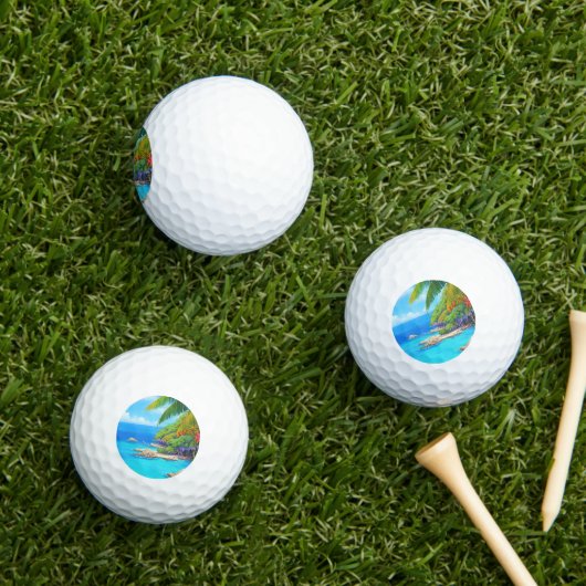 Tropische lagune golfballen (Insitu Gras)