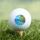 Tropische lagune golfballen (Insitu Shirt)