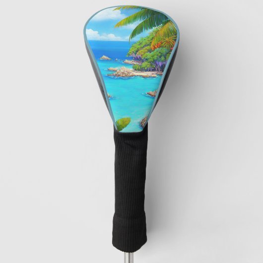 Tropische lagune golfheadcover (Voorkant)