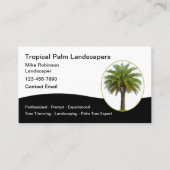 Tropische landschapsdiensten Palmboom Visitekaartje (Voorkant)