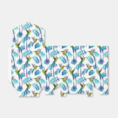 Tropische lange staartjes bedankdoosjes (Uitgevouwen)