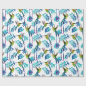 Tropische lange staartjes cadeaupapier (Vlak)