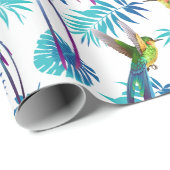 Tropische lange staartjes cadeaupapier (Rol Hoek)