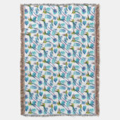 Tropische lange staartjes deken (Voorkant Verticaal)