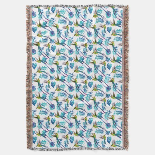 Tropische lange staartjes deken (Voorkant Verticaal)