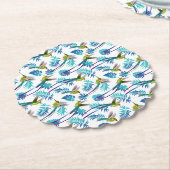 Tropische lange staartjes kartonnen onderzetters (Gekanteld)