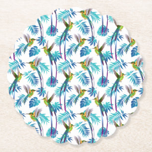 Tropische lange staartjes kartonnen onderzetters