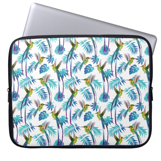 Tropische lange staartjes laptop sleeve (Voorkant)