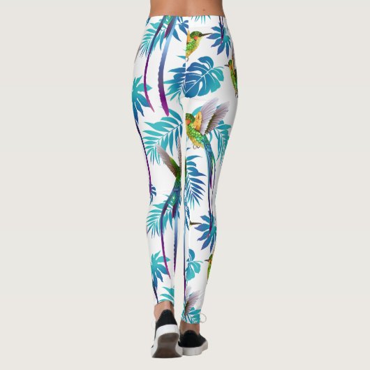 Tropische lange staartjes leggings (Achterkant)