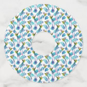 Tropische lange staartjes wijnglaslabel (Achterkant)