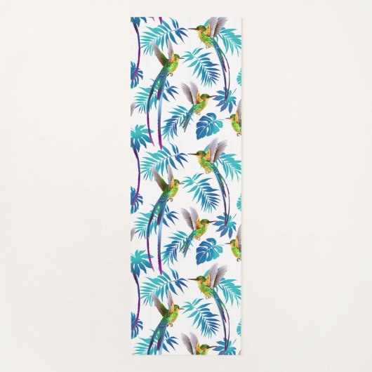 Tropische lange staartjes yogamat (Voorkant)