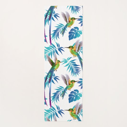 Tropische lange staartjes yogamat (Achterkant)