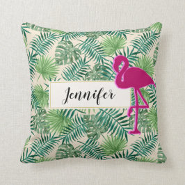 Tropische lantaarns Patroon en Roze Flamingo Custo Kussen