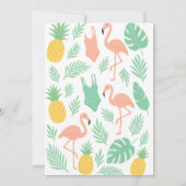 Tropische Last Splash Bachelorette Party Uitnodigi Kaart (Achterkant)