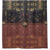 Tropische Latticework-koppeling Douchegordijn (Voorkant)